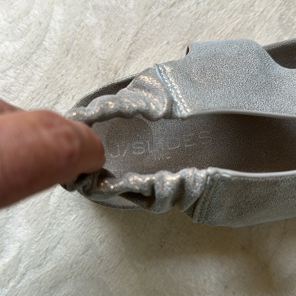 J Slides J/SLIDES RESA CRISS CROSS SANDAL METALLIC BRONZE SUEDE - Picture 13 of 14